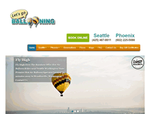 Tablet Screenshot of letsgoballooning.com